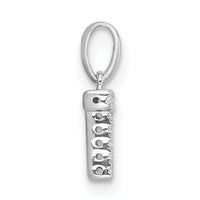 14K  White Gold Diamond Letter T Initial with Bail Pendant-PM9797T-004-WA