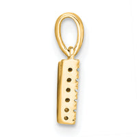 14K  Diamond Letter V Initial with Bail Pendant-PM9797V-004-YA