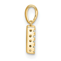 14K  Diamond Letter W Initial with Bail Pendant-PM9797W-011-YA