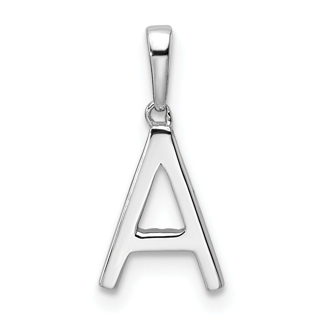 14K White Gold Diamond Letter A Initial Pendant-PM9798A-007-WA
