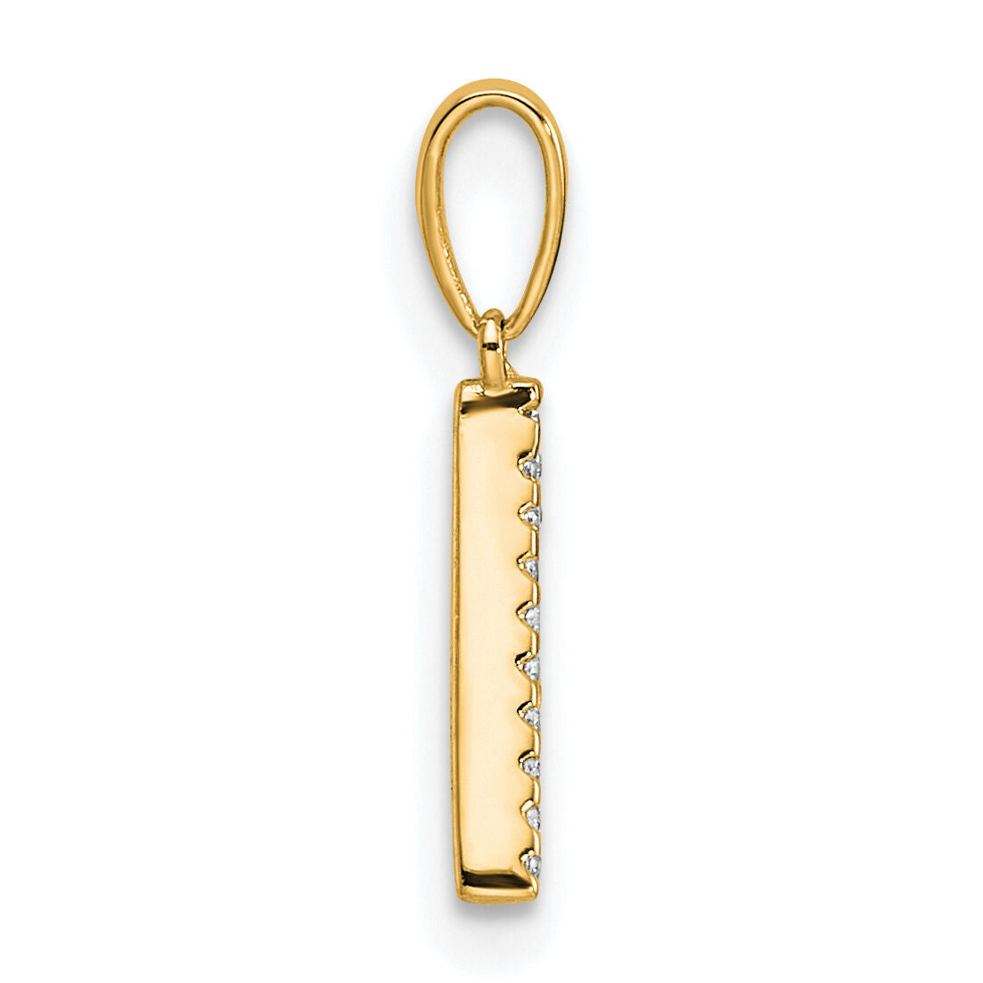 14K Diamond Letter A Initial Pendant-PM9798A-007-YA
