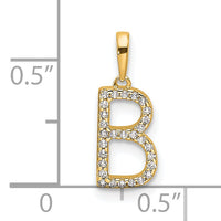 14K Diamond Letter B Initial Pendant-PM9798B-009-YA
