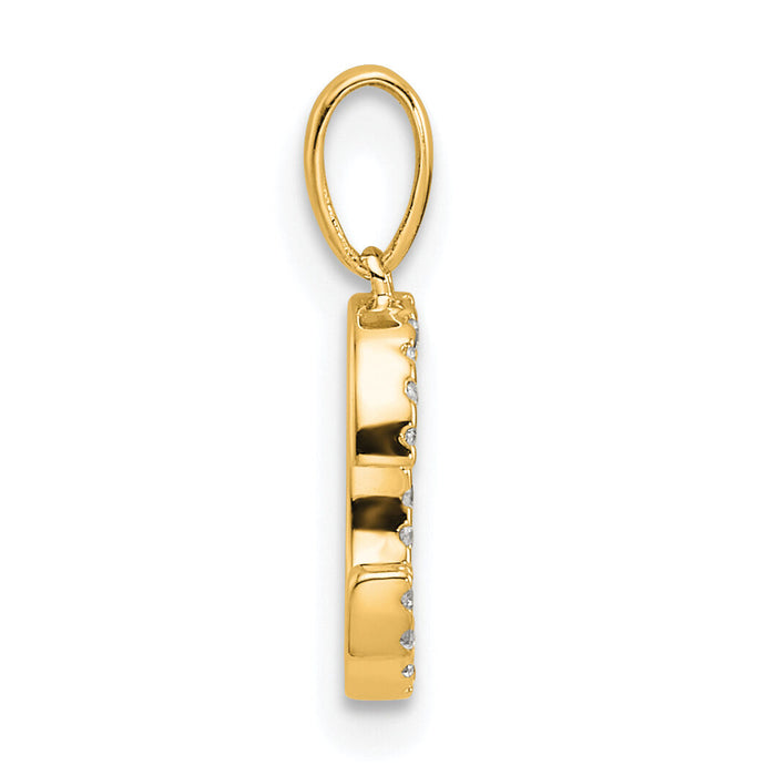 14K Diamond Letter C Initial Pendant-PM9798C-007-YA