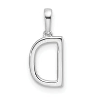 14K White Gold Diamond Letter D Initial Pendant-PM9798D-008-WA