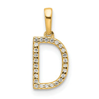 14K Diamond Letter D Initial Pendant-PM9798D-008-YA