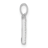 14K White Gold Diamond Letter E Initial Pendant-PM9798E-008-WA