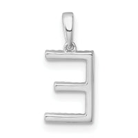 14K White Gold Diamond Letter E Initial Pendant-PM9798E-008-WA