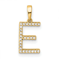 14K Diamond Letter E Initial Pendant-PM9798E-008-YA