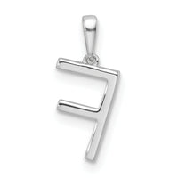 14K White Gold Diamond Letter F Initial Pendant-PM9798F-006-WA