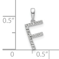 14K White Gold Diamond Letter F Initial Pendant-PM9798F-006-WA