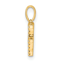 14K Diamond Letter F Initial Pendant-PM9798F-006-YA
