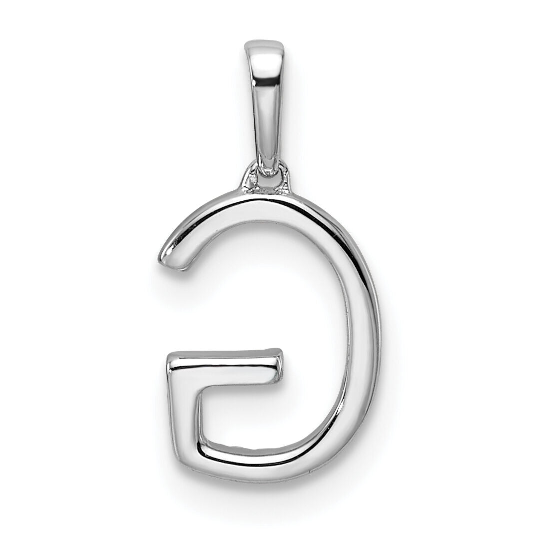 14K White Gold Diamond Letter G Initial Pendant-PM9798G-008-WA