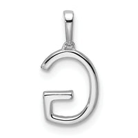 14K White Gold Diamond Letter G Initial Pendant-PM9798G-008-WA