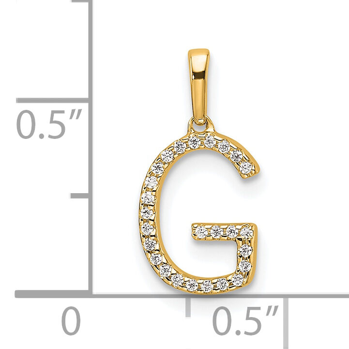 14K Diamond Letter G Initial Pendant-PM9798G-008-YA