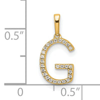 14K Diamond Letter G Initial Pendant-PM9798G-008-YA