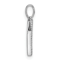 14K White Gold Diamond Letter H Initial Pendant-PM9798H-008-WA
