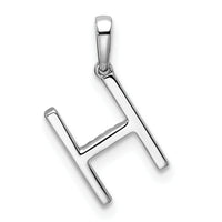 14K White Gold Diamond Letter H Initial Pendant-PM9798H-008-WA
