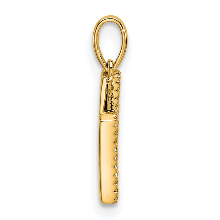 14K Diamond Letter H Initial Pendant-PM9798H-008-YA