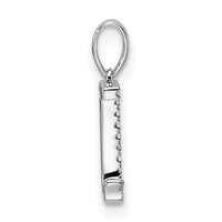 14K White Gold Diamond Letter J Initial Pendant-PM9798J-005-WA