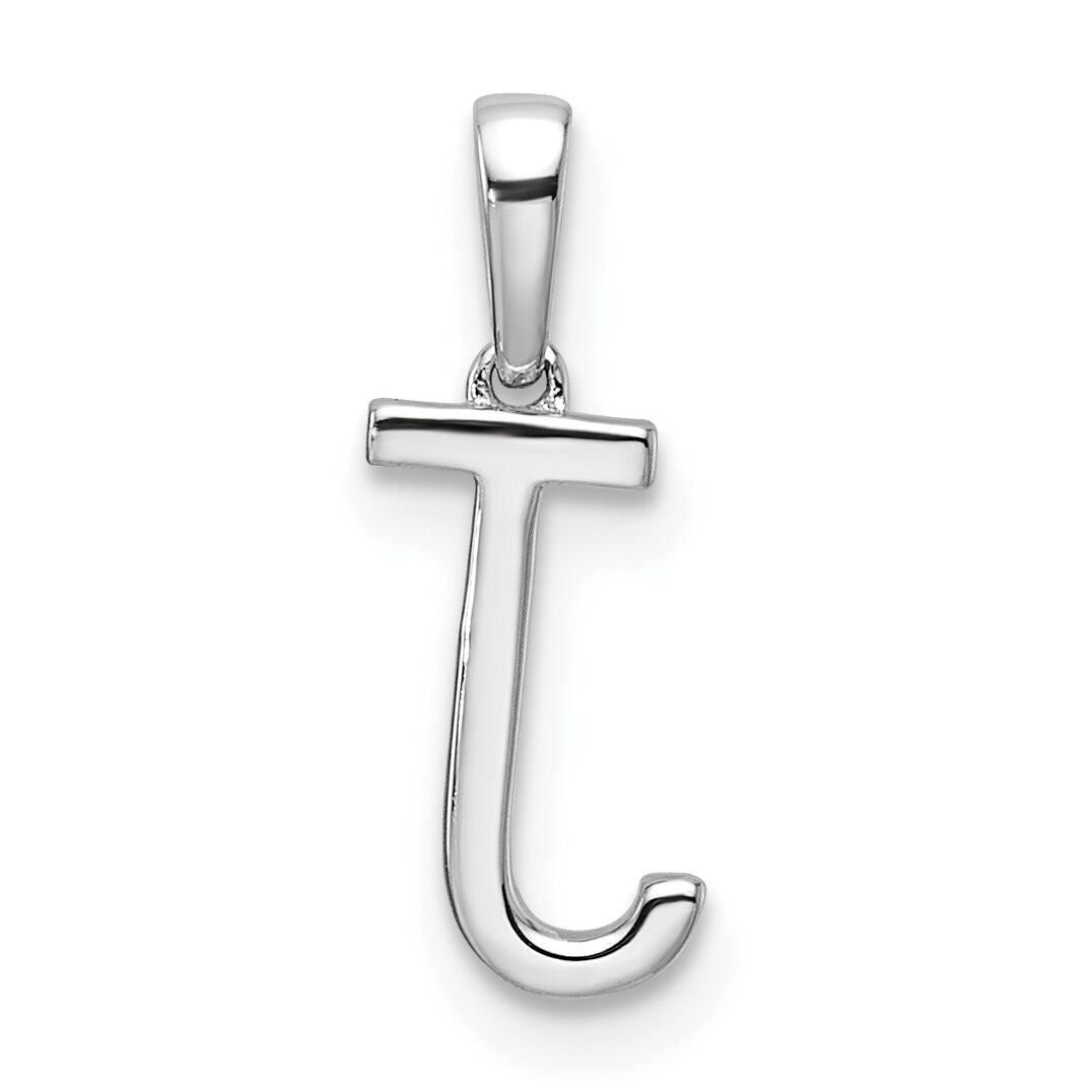14K White Gold Diamond Letter J Initial Pendant-PM9798J-005-WA