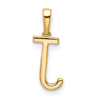 14K Diamond Letter J Initial Pendant-PM9798J-005-YA