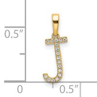 14K Diamond Letter J Initial Pendant-PM9798J-005-YA
