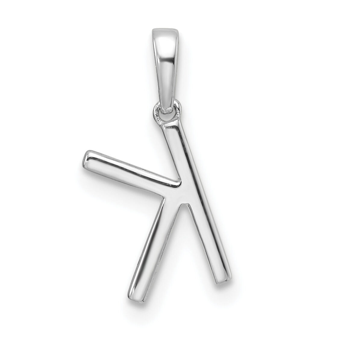 14K White Gold Diamond Letter K Initial Pendant-PM9798K-007-WA