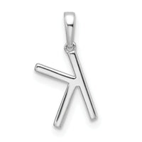 14K White Gold Diamond Letter K Initial Pendant-PM9798K-007-WA