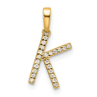 14K Diamond Letter K Initial Pendant-PM9798K-007-YA