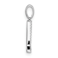 14K White Gold Diamond Letter L Initial Pendant-PM9798L-004-WA