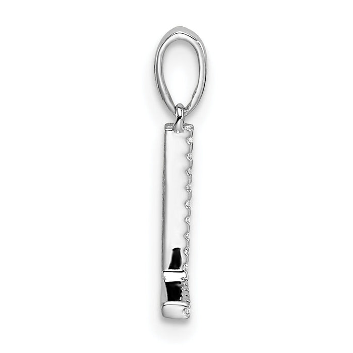 14K White Gold Diamond Letter L Initial Pendant-PM9798L-004-WA