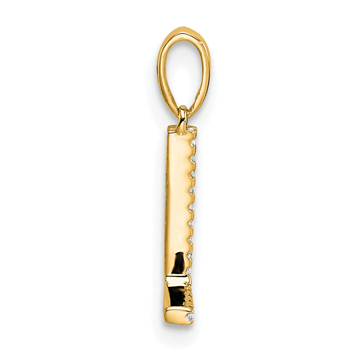 14K Diamond Letter L Initial Pendant-PM9798L-004-YA