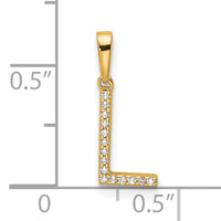 14K Diamond Letter L Initial Pendant-PM9798L-004-YA