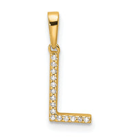 14K Diamond Letter L Initial Pendant-PM9798L-004-YA