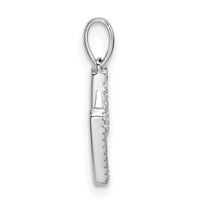14K White Gold Diamond Letter M Initial Pendant-PM9798M-009-WA