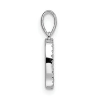 14K White Gold Diamond Letter O Initial Pendant-PM9798O-008-WA