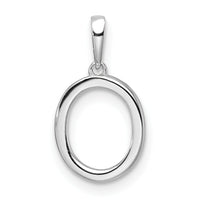 14K White Gold Diamond Letter O Initial Pendant-PM9798O-008-WA