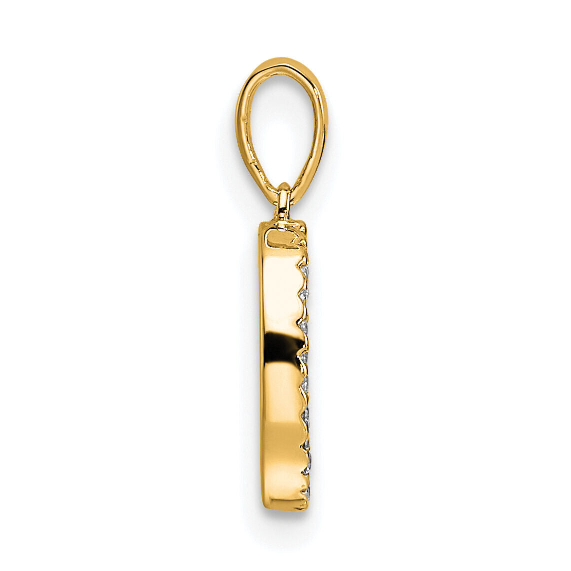 14K Diamond Letter O Initial Pendant-PM9798O-008-YA