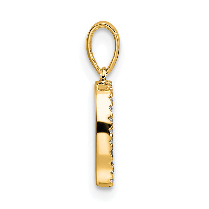 14K Diamond Letter O Initial Pendant-PM9798O-008-YA