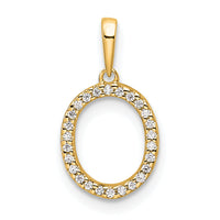 14K Diamond Letter O Initial Pendant-PM9798O-008-YA