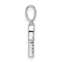 14K White Gold Diamond Letter P Initial Pendant-PM9798P-006-WA