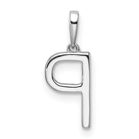 14K White Gold Diamond Letter P Initial Pendant-PM9798P-006-WA
