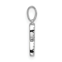 14K White Gold Diamond Letter R Initial Pendant-PM9798R-008-WA