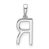 14K White Gold Diamond Letter R Initial Pendant-PM9798R-008-WA