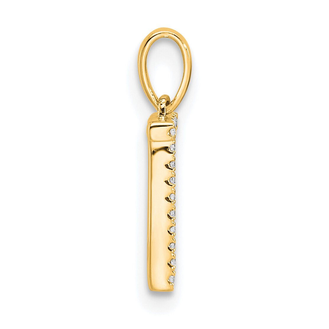 14K Diamond Letter T Initial Pendant-PM9798T-005-YA