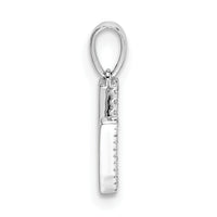 14K White Gold Diamond Letter V Initial Pendant-PM9798V-006-WA