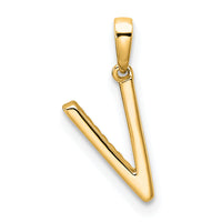 14K Diamond Letter V Initial Pendant-PM9798V-006-YA