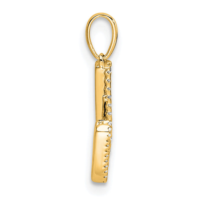 14K Diamond Letter W Initial Pendant-PM9798W-010-YA