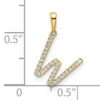 14K Diamond Letter W Initial Pendant-PM9798W-010-YA