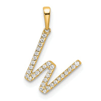 14K Diamond Letter W Initial Pendant-PM9798W-010-YA